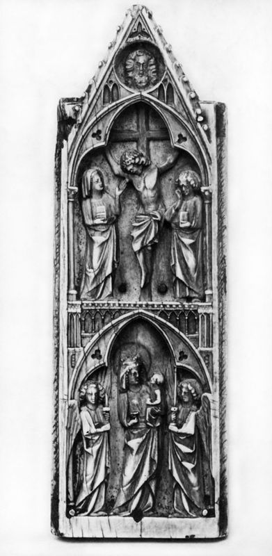 Deux scènes: Calvaire et  Vierge à l'Enfant
