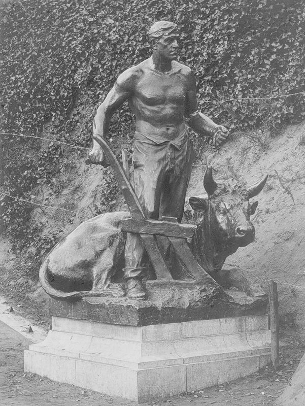 L'Olivier ou la Paix (symbolisé par un cultivateur, une charrue et un boeuf)
