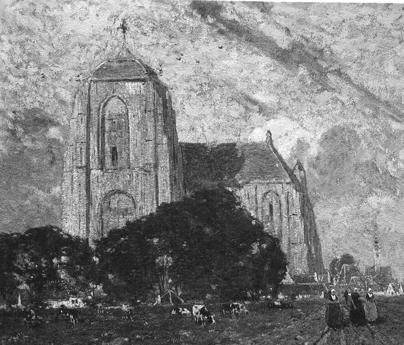 Dimanche en Zélande. Eglise de Veere
