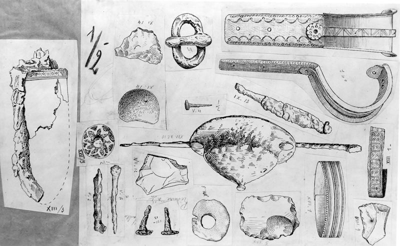 Objets divers trouvés dans le cimetière de Haillot