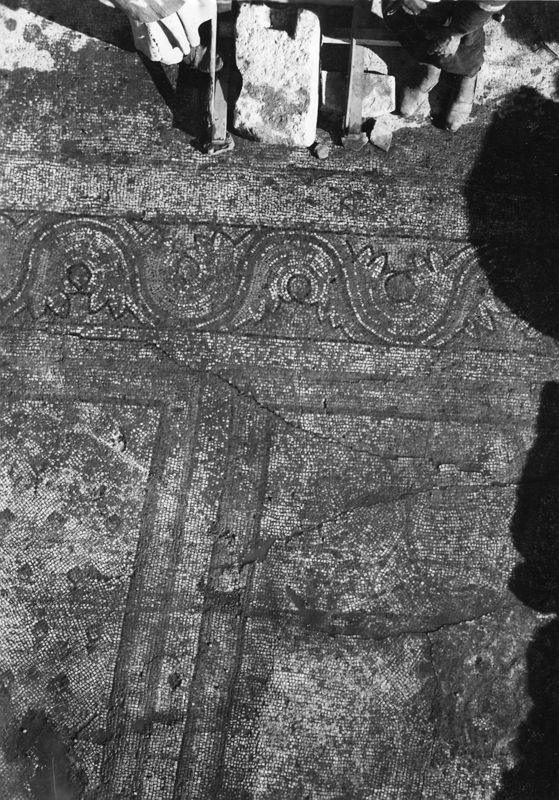Site archéologique d'Apamée/Apamea: mosaïques des portiques de la Grande Colonnade in situ