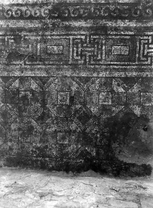 Site archéologique d'Apamée/Apamea: grande mosaïque de chasse du Triclinos in situ