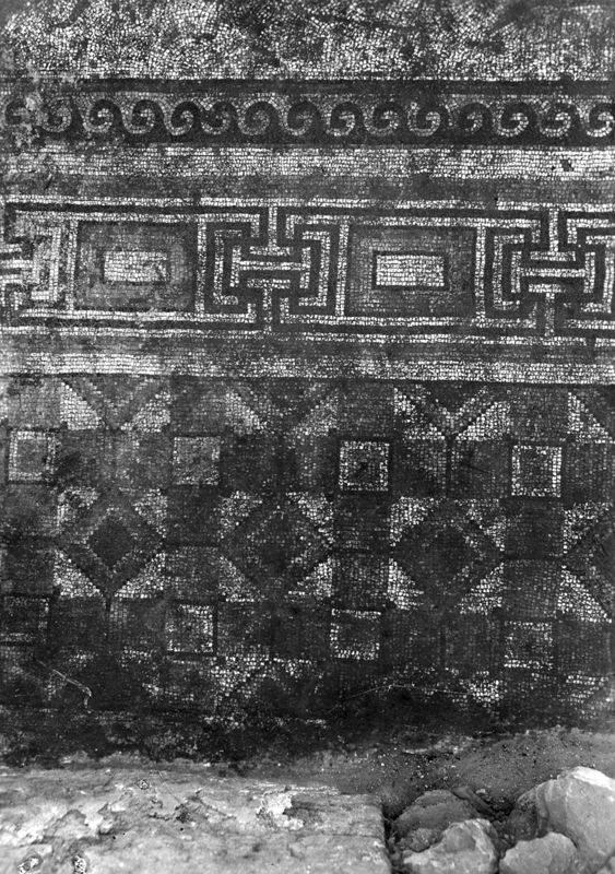 Site archéologique d'Apamée/Apamea: grande mosaïque de chasse du Triclinos in situ