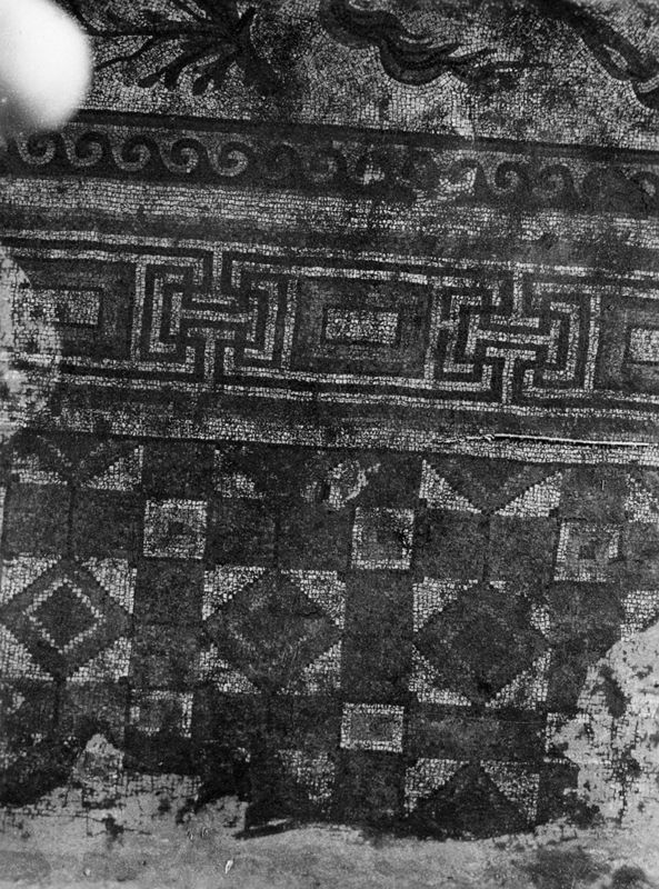 Site archéologique d'Apamée/Apamea: grande mosaïque de chasse du Triclinos in situ