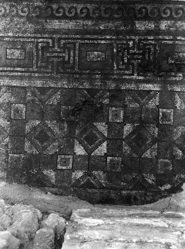 Site archéologique d'Apamée/Apamea: grande mosaïque de chasse du Triclinos in situ