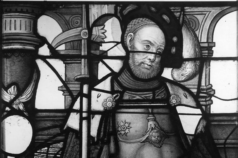 Verrière de la Gilde militaire du Serment des Escrimeurs de la Cathédrale Saint-Rombaut de Malines