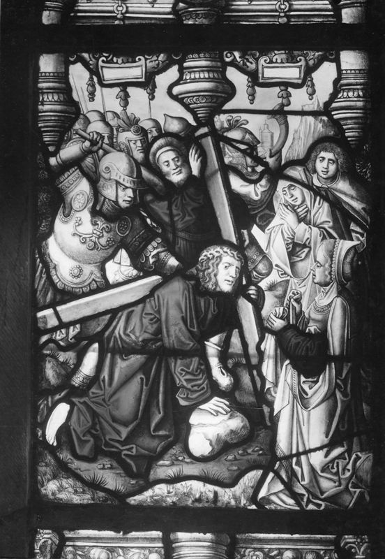 Donateurs, Flagellation, Christ et Véronique, armoiries...