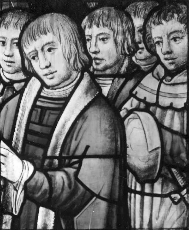 Membres de la confrérie de Saint-Martin en prière devant un autel