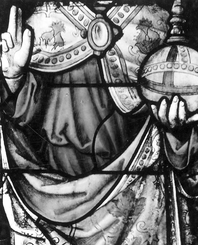 Christ Sauveur tenant le globe et bénissant entre la Vierge à l'Enfant et saint Martin de Tours