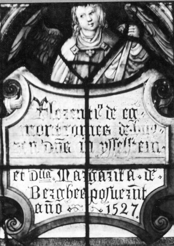 Le donateur Florent comte d'Egmont protégé par Saint Christophe