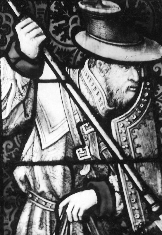 Le donateur Florent comte d'Egmont protégé par Saint Christophe