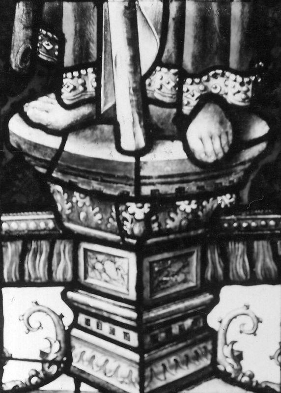 Le donateur Florent comte d'Egmont protégé par Saint Christophe