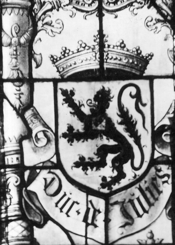 Le donateur Florent comte d'Egmont protégé par Saint Christophe