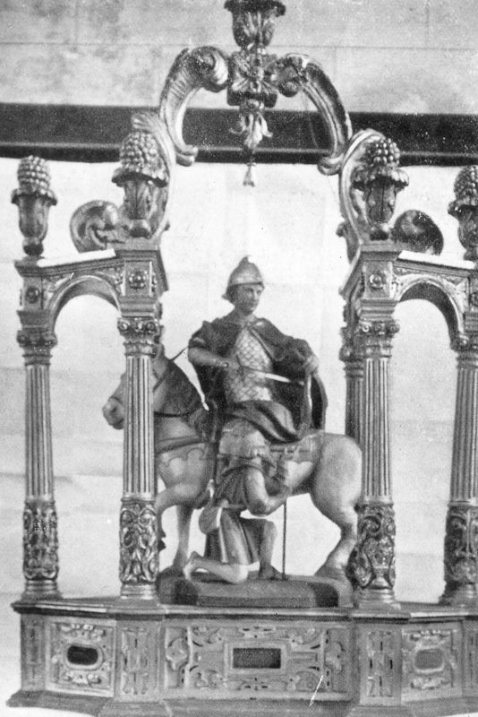 Saint Martin de Tours partageant son manteau avec un pauvre