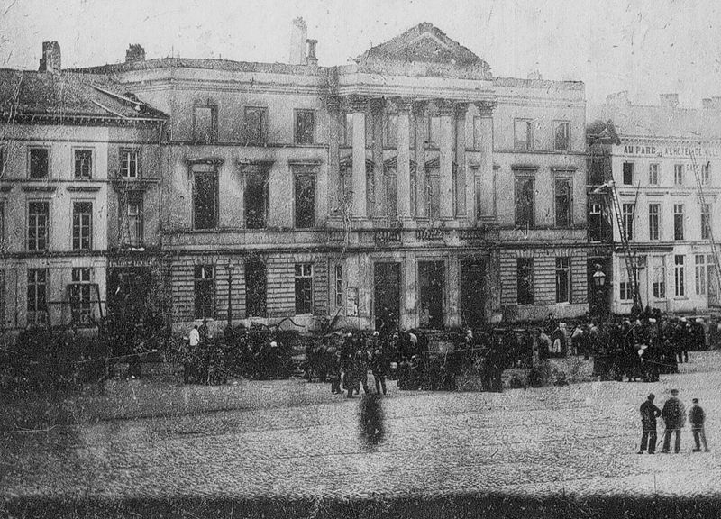 Oud stadhuis na brand 26 februari 1874
