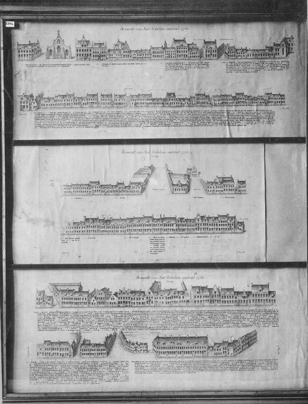 Grote Markt van Sint-Niklaas rond 1780