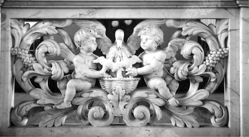 banc de communion / Kerk Sint-Catharina[Ruisbroek(Puurs)]