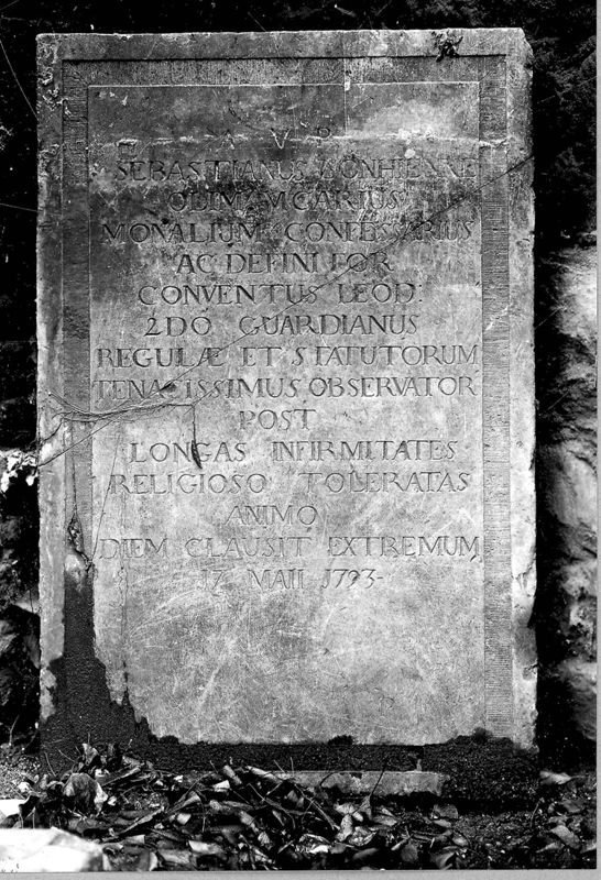 Dalle funéraire de Sébastien Lonhienne