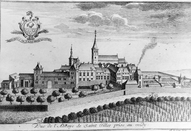 Abbaye de Saint-Gilles à Liège, vue du midi