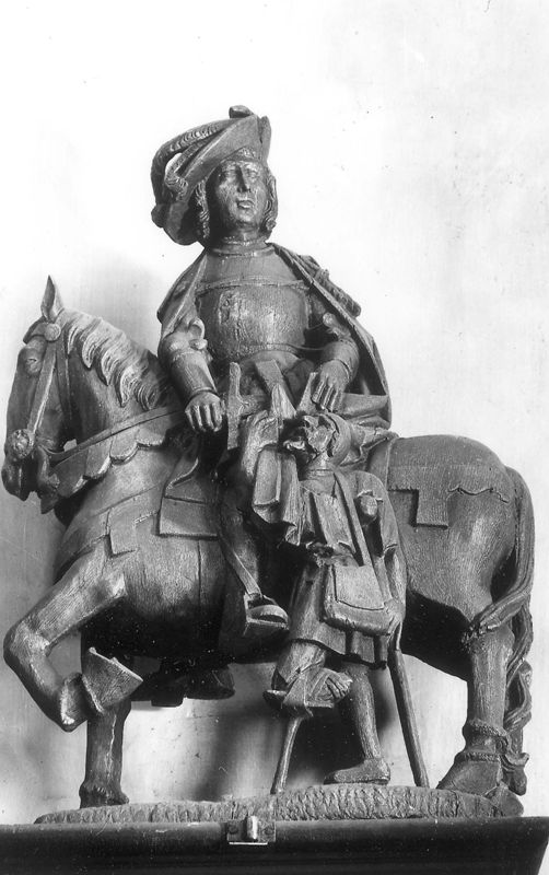 Saint Martin de Tours partageant son manteau avec un pauvre
