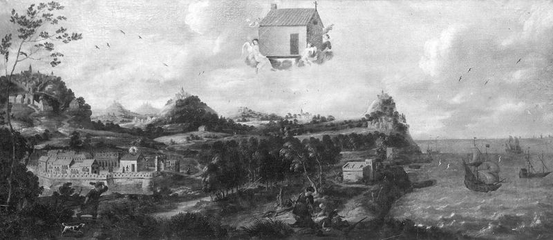Overbrenging van het huisje van Loreto