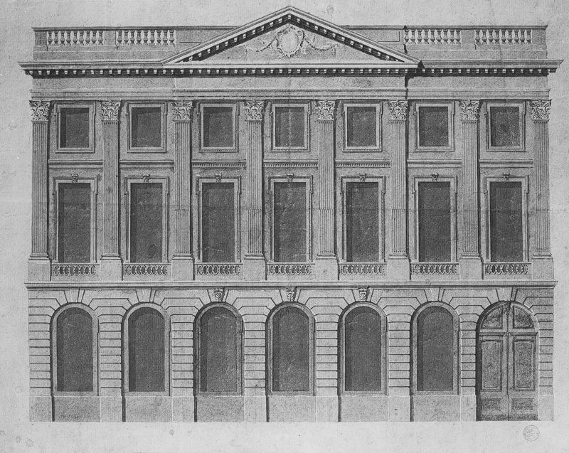 Plan van een huis op de Steendam