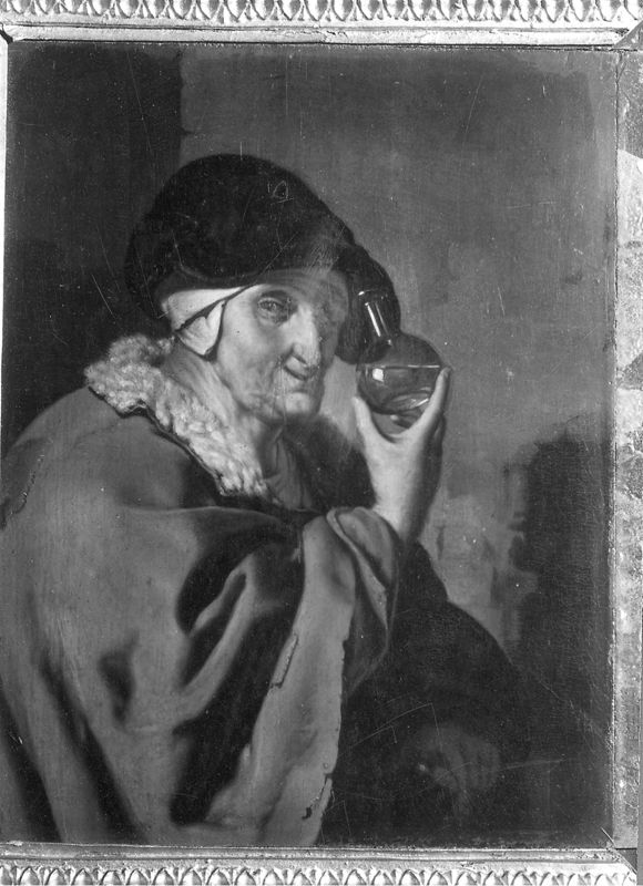 De oude met de fles
