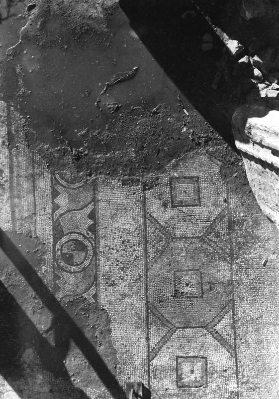Site archéologique d'Apamée/Apamea: mosaïques des portiques de la Grande Colonnade in situ