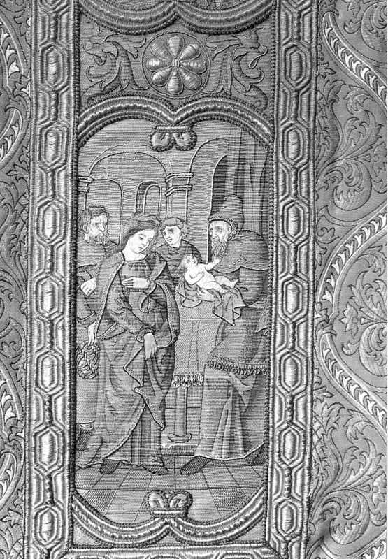 Kerstgewaad met Het leven van Maria en heiligen