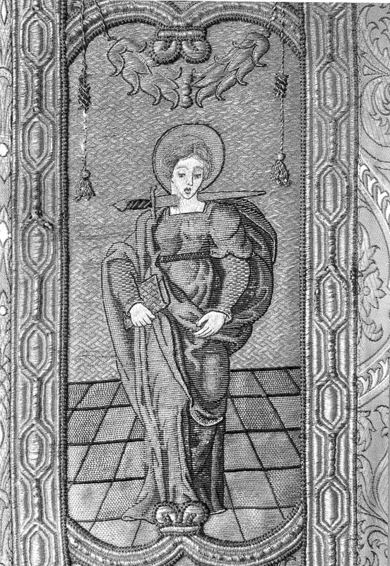 Kerstgewaad met Het leven van Maria en heiligen