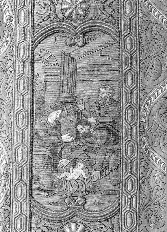 Kerstgewaad met Het leven van Maria en heiligen