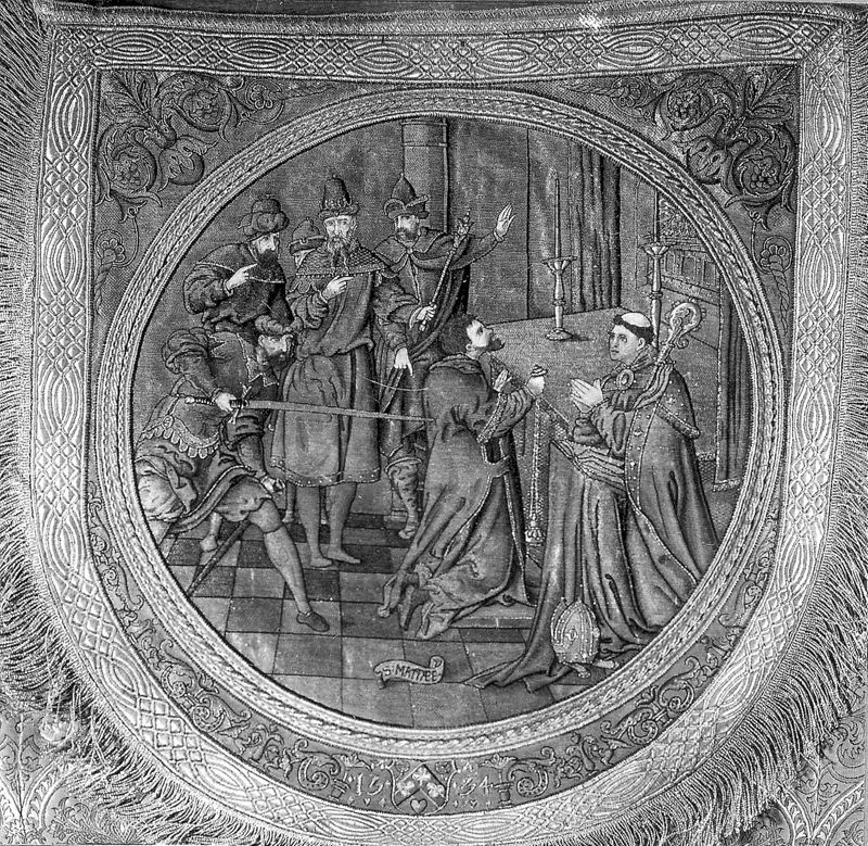 Kerstgewaad met de Gevangenneming van de H.  Mattheus