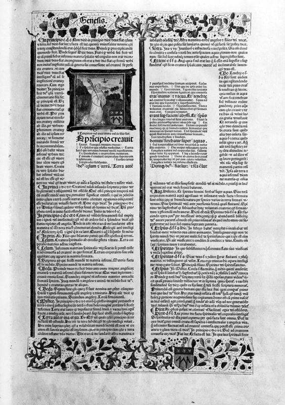 Gedrukte bijbel met Glossa ordinaria (voor abt Hendrik Keddekin 1478-1491 van Ter Doest)