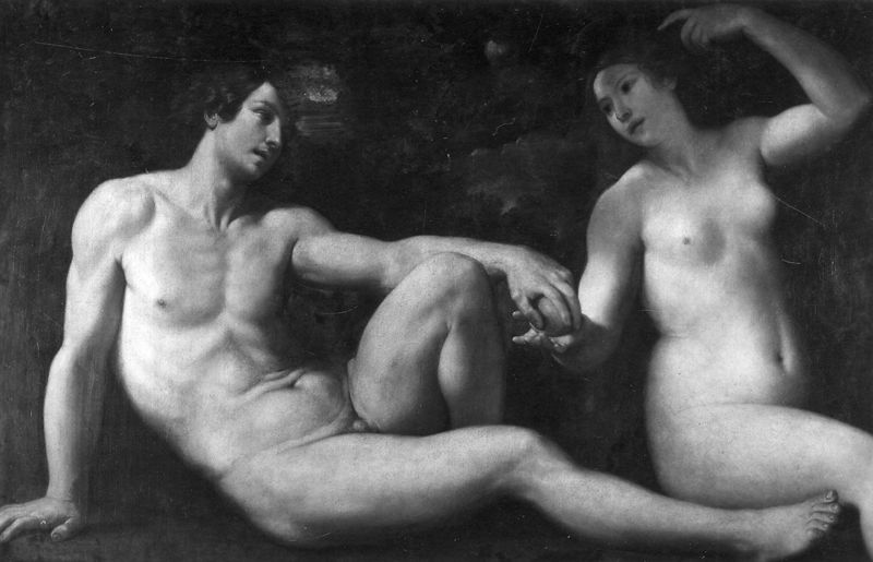 Adam en Eva in het aards paradijs