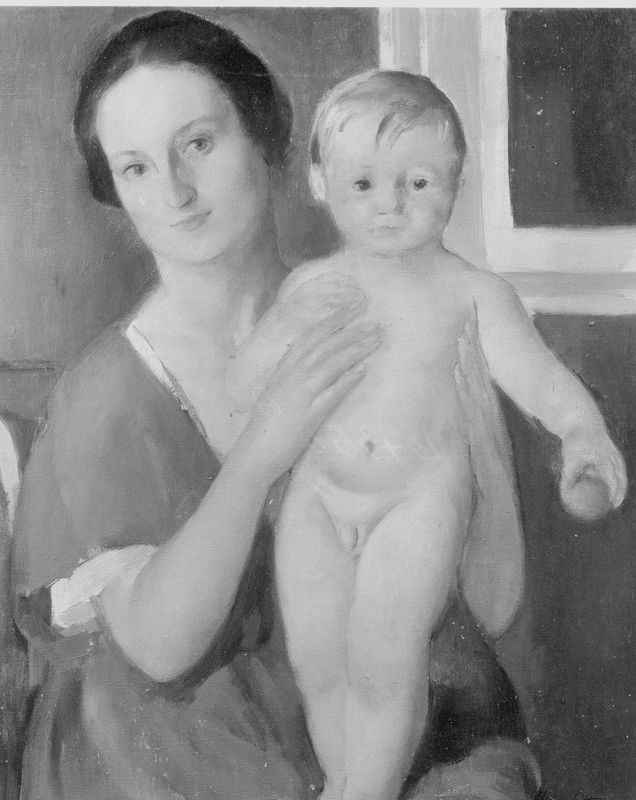 Enfant à la pomme verte