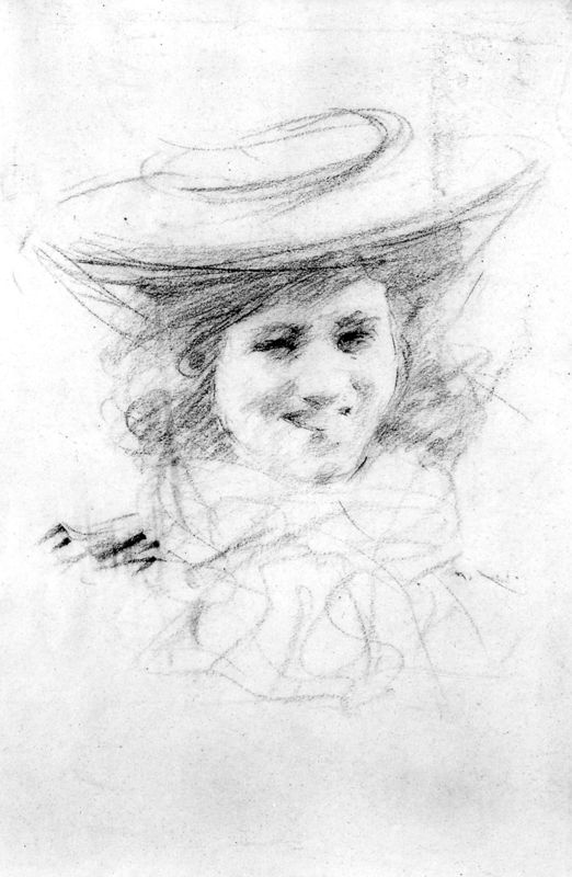 Croquis de poche : tête de femme