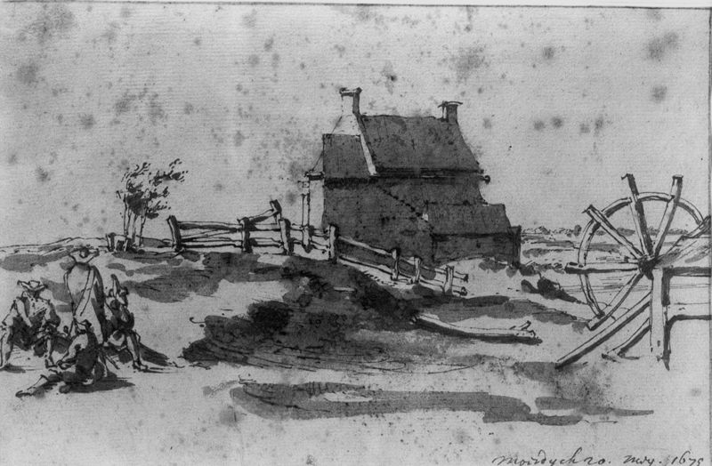Het veerhuis te Moerdijk (Nederland)