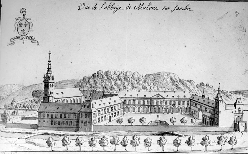 Les délices du Pays de Liège et de la comté de Namur : Malonne, l'abbaye des chanoines réguliers