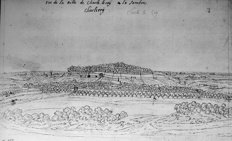 Les délices du Pays de Liège et de la comté de Namur : Charleroi, vue de la ville