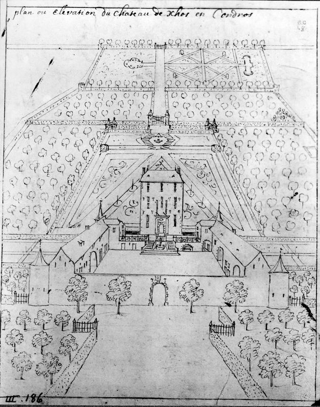 Les délices du Pays de Liège et de la comté de Namur : Tavier, le château de Xhos