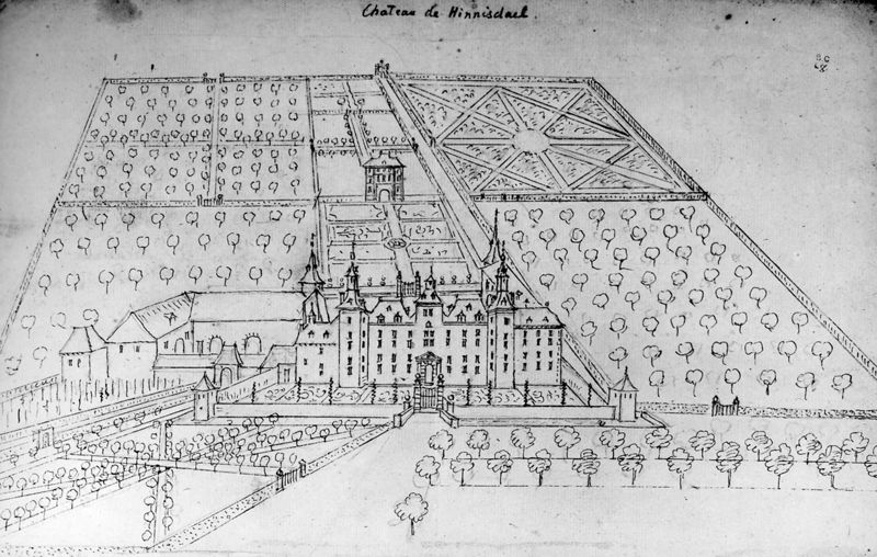 Les délices du Pays de Liège et de la comté de Namur : Micheroux, le château "de Hinnisdael"
