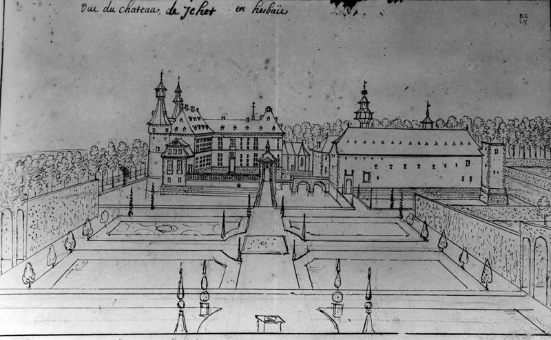 Les délices du Pays de Liège et de la comté de Namur : Jehay-Bodegnée, Château de Jehay, vu du S.-E.