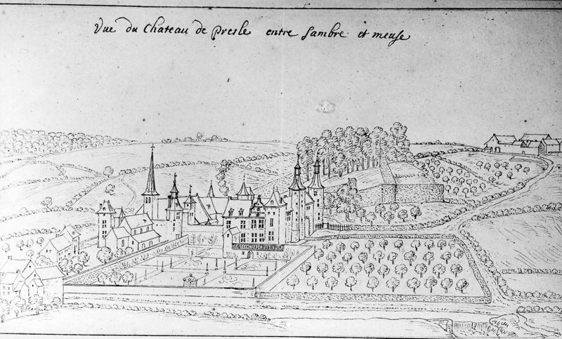 Les délices du Pays de Liège et de la comté de Namur : Presles, le château