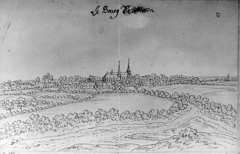 Les délices du Pays de Liège et de la comté de Namur : Torn (Limbourg hollandais), vue du bourg