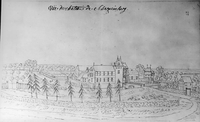 Les délices du Pays de Liège et de la comté de Namur : Neren, Château de Scherpenberg