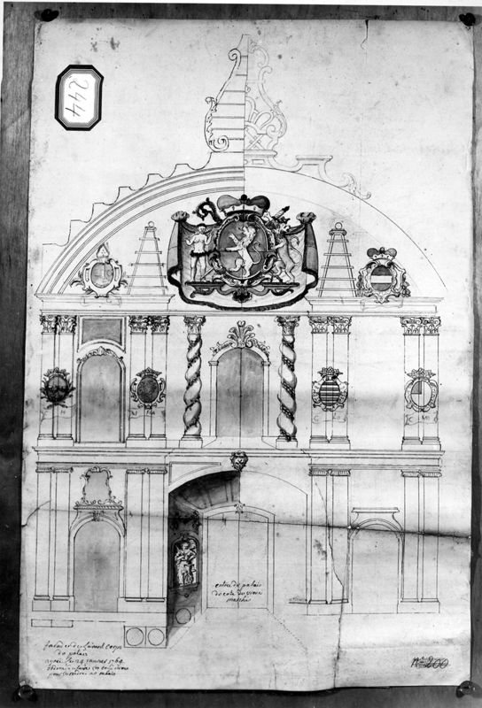 Palais épiscopal de Liège - Projet d'ornementation - Aile gauche - manteau central