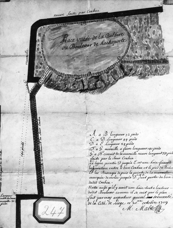 Liège : Plan du Boulevard de Hocheporte