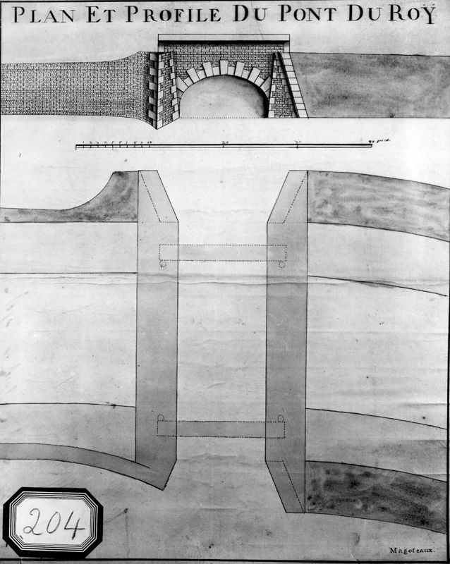 Le Pont du Roy - Plan et élévation