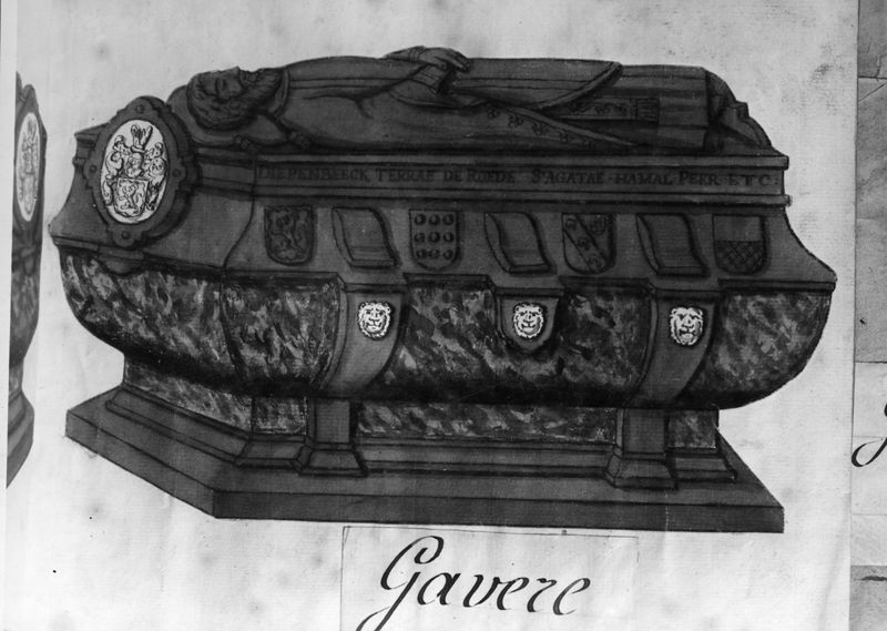 Atlas du Héraut d'armes Lefort : tombeau de Conrad de Gavre