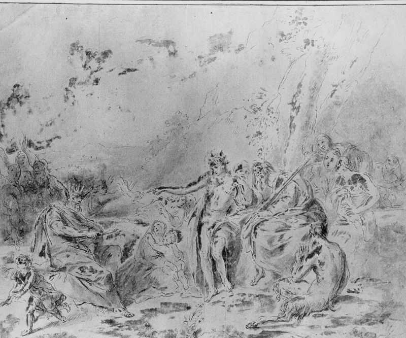 Apollon donnant au Roi Midas des oreilles d'âne